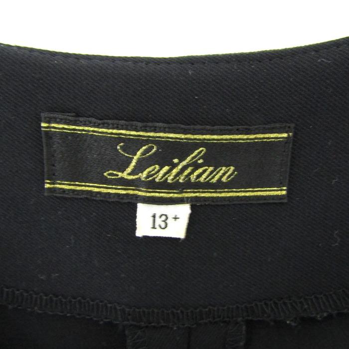 Leilian レリアン ノーカラーコート 大きいサイズ トップス