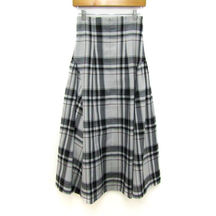 SNIDEL スナイデル ハイウエストフレアスカート チェック柄 ボトムス