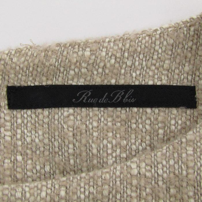 リューデベービズ 切替ワンピース トップス 半袖 日本製 未使用品 レディース 2サイズ ベージュ Rue de B bis_2