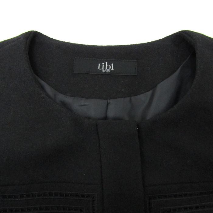 ジャケット・アウター tibiS tibi ティビ ノーカラージャケット アウター 刺繍 レディース 2