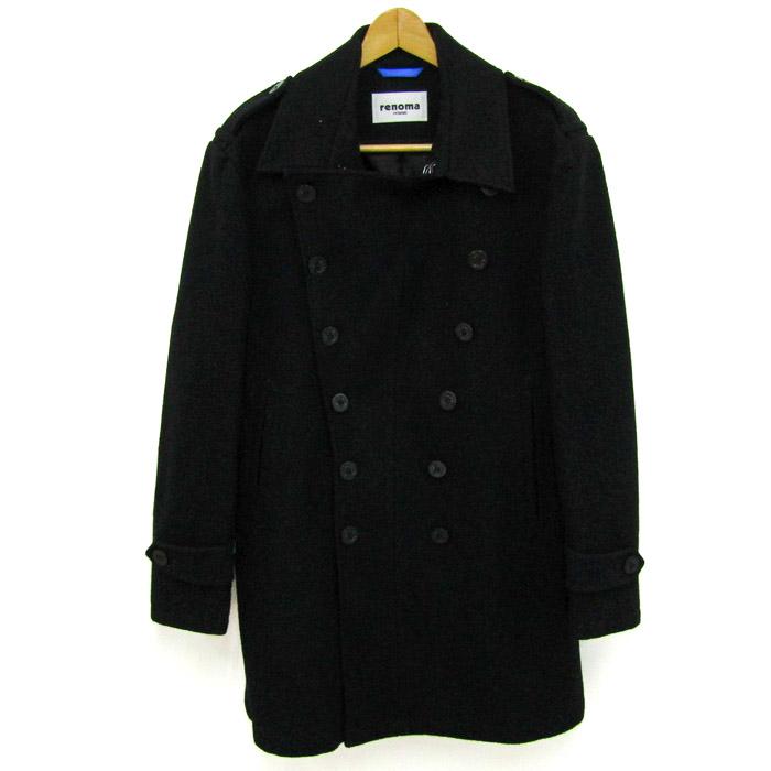 レノマオム ウールコート ダブルボタン アウター メンズ Lサイズ