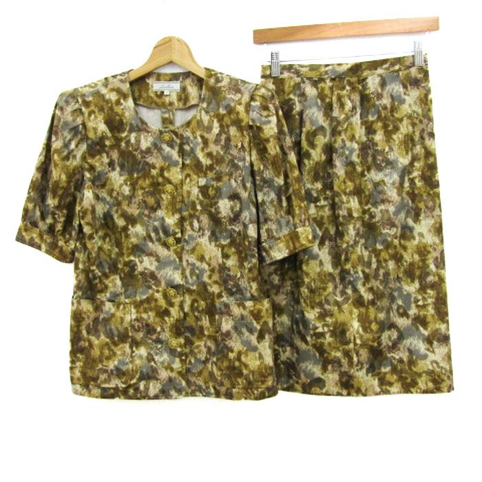 Leilian（レリアン） セットアップ 上下セット ノーカラージャケット