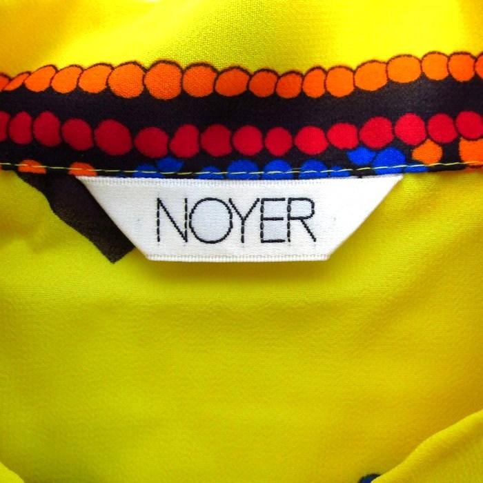 ノワィエ 半袖シャツ 総柄 トップス レディース ﾌﾘｰサイズ イエロー×オレンジ系 NOYER ノワィエ 半袖シャツ 総柄 トップス レディース フリーサイズ イエロー