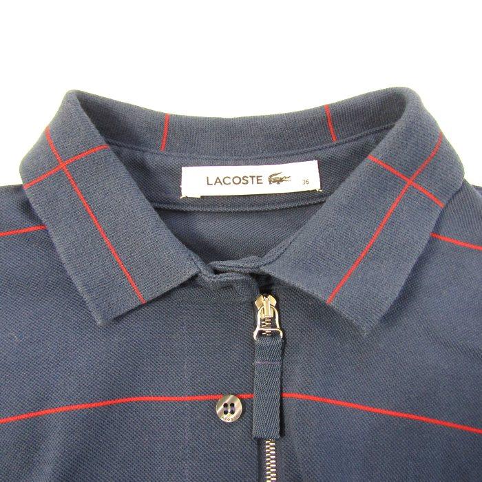 LACOSTE（ラコステ） ワンピース トップス 半袖 ポロワンピ ボーダー柄