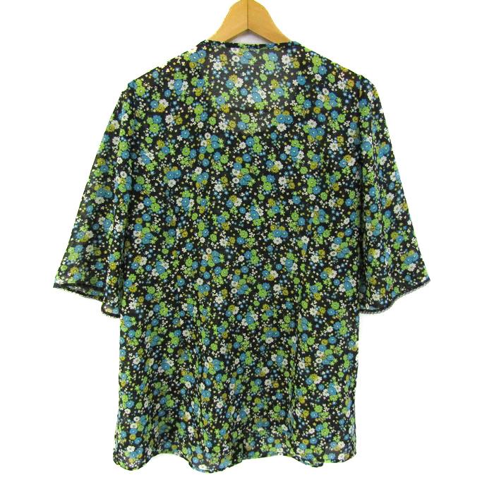 Leilian レリアン ブラウス シャツ トップス 七分袖 花柄