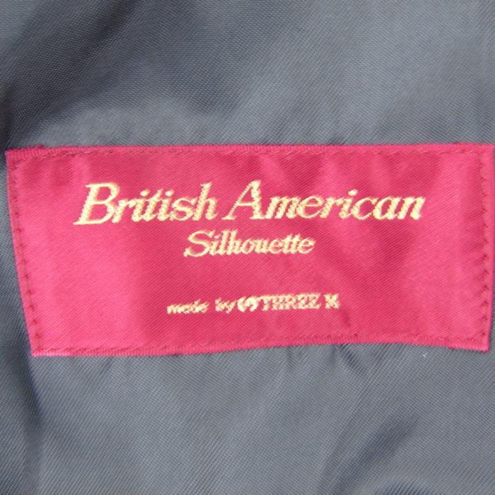 ブリティッシュアメリカンシルエット ステンカラーコート アウター メンズ 41Bサイズ グレー British American Silhouette ブリティッシュアメリカンシルエット ステンカラーコート アウター