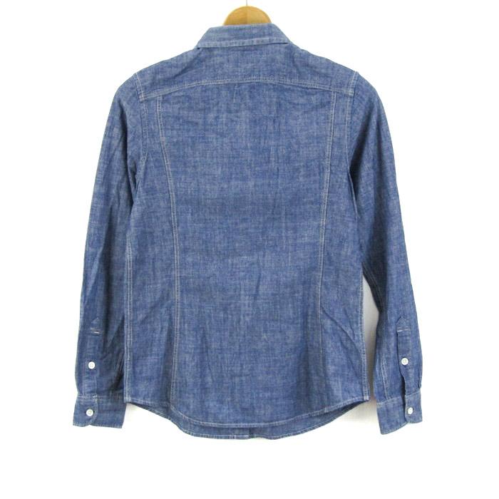 プラステ 長袖デニムシャツ トップス レディース Oサイズ ブルー系 PLST PLST プラステ 長袖デニムシャツ トップス レディース Oサイズ