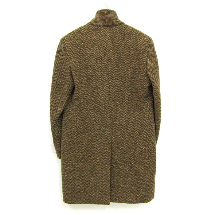 【美品】マックスマーラ　チェスターコート　ヘリンボーン柄 ブラウン　総柄 Max Mara - マックスマーラ チェスターコート アウター