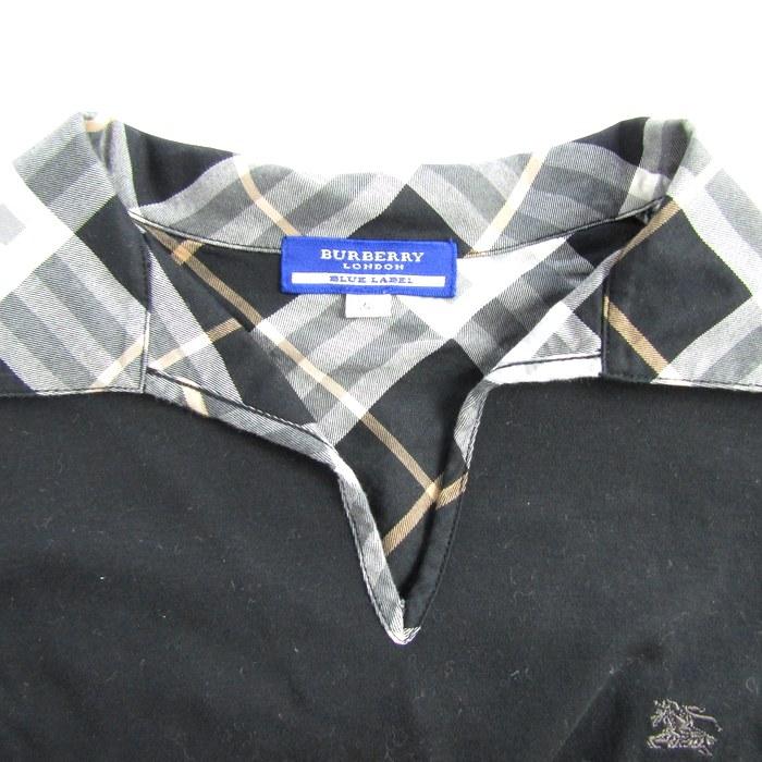 BURBERRY BLUE LABELチェック柄 パフスリーブ Tシャツ 38 BURBERRY BLUE LABEL パフスリーブ 38 ノバチェック 緑 - メルカリ