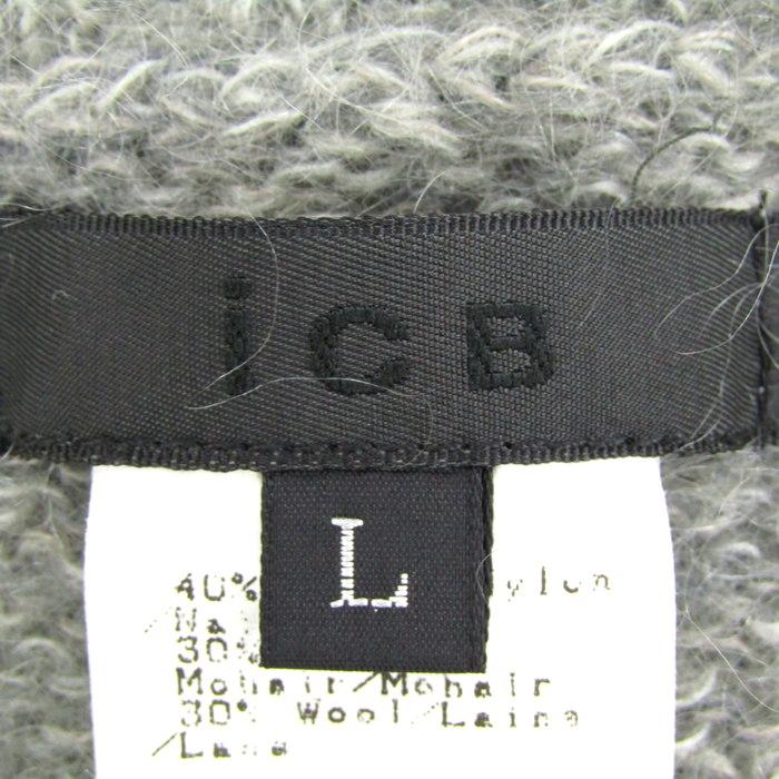 アイシービー セーター 長袖 Vネック ウール混 トップス レディース Lサイズ グレー iCB |  | 02