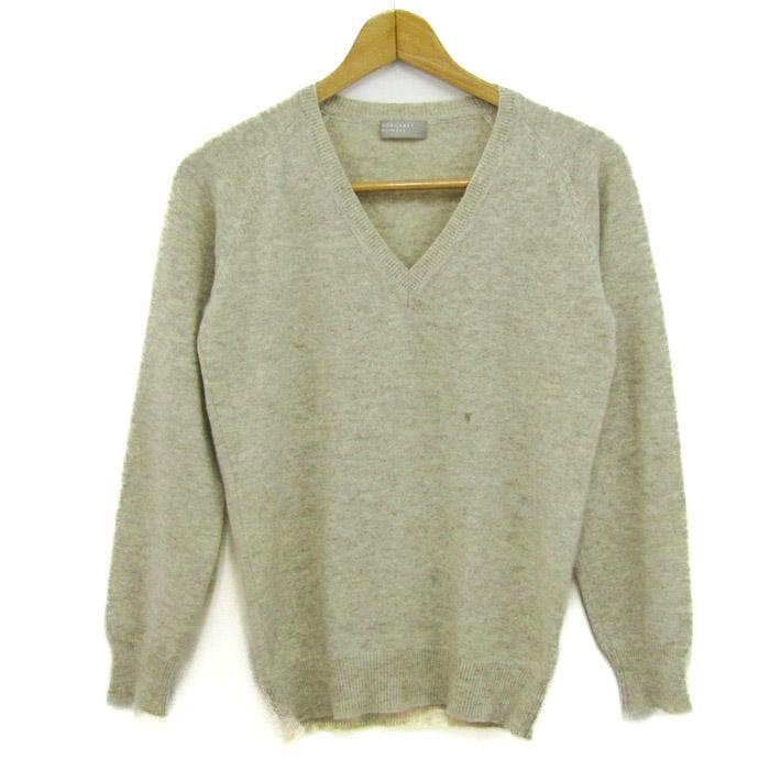 【美品】マーガレットハウエル・長袖ニット・セーター・カシミヤ混・クルーネック MARGARET HOWELL マーガレットハウエル ニット セーター 長袖 ウール