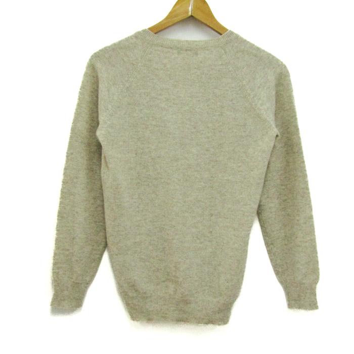 【美品】マーガレットハウエル・長袖ニット・セーター・カシミヤ混・クルーネック MARGARET HOWELL マーガレットハウエル ニット セーター 長袖