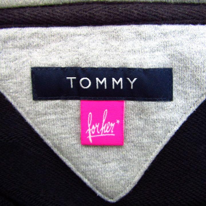 トミー ジップアップパーカー 星柄 トップス レディース フリーサイズ ブラック系  TOMMY トミー ジップアップパーカー 星柄 トップス レディース