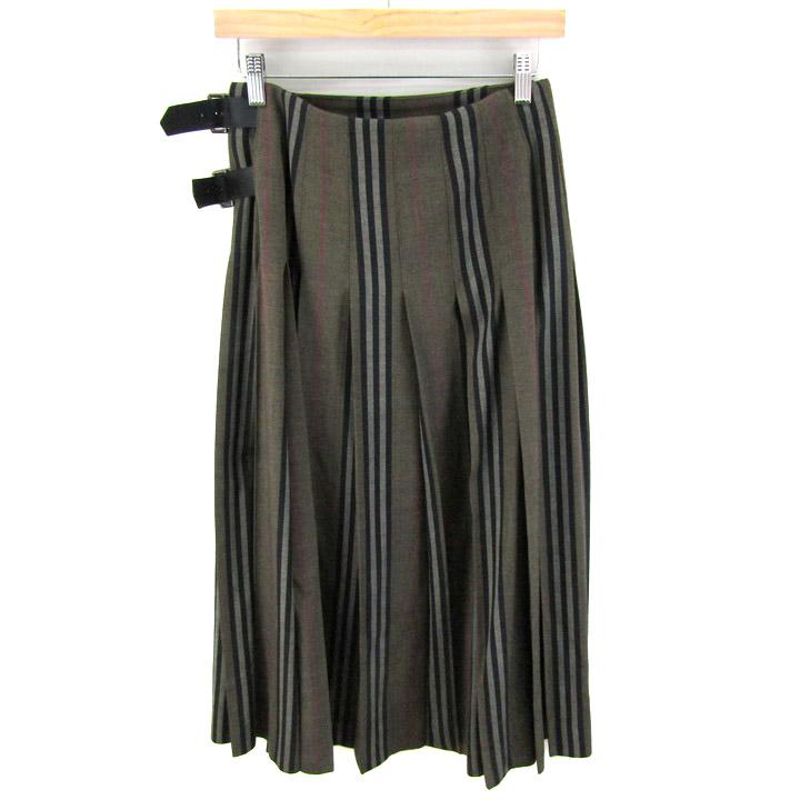 BURBERRY バーバリー プリーツスカート ウール混 ブランド ボトムス