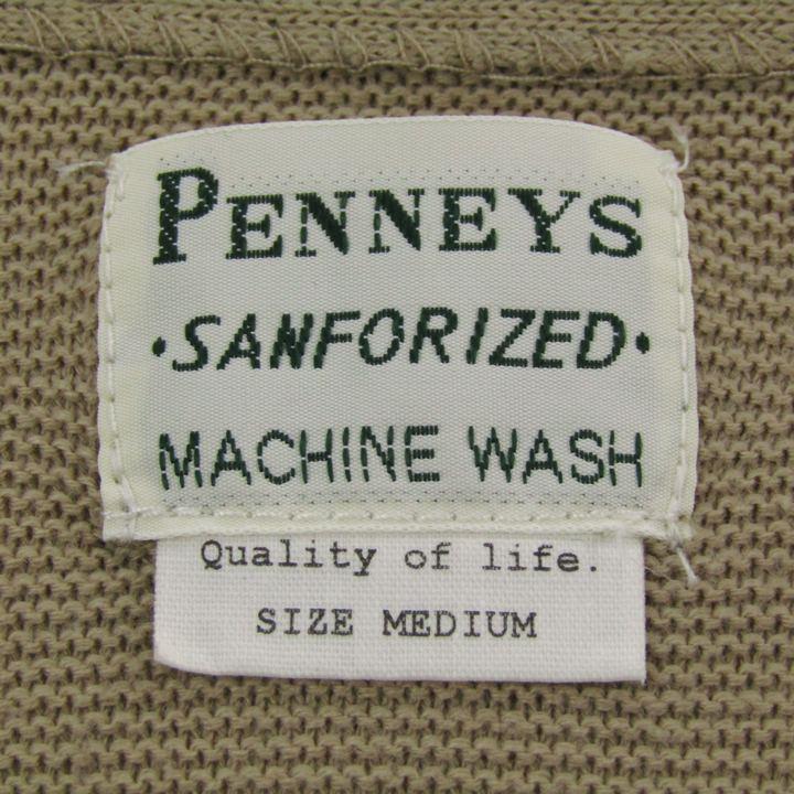 ペニーズ カーディガン 長袖 コーエン coen トップス ヴィンテージ レディース Mサイズ ベージュ系 PENNEY'S SANFORIZED ペニーズ カーディガン 長袖 コーエン coen トップス ヴィンテージ