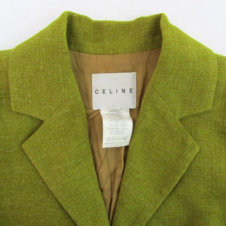 CELINE セリーヌ テーラードジャケット カシミヤ/シルク/ウール/リネン