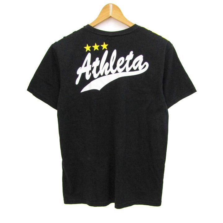 東京ヴェルディ×ATHLETA　アスレタ半袖Tシャツ　ブラック　Lサイズ アスレタTBC（THE BACKSTAGE CREW）ブラジルコットンポケットT