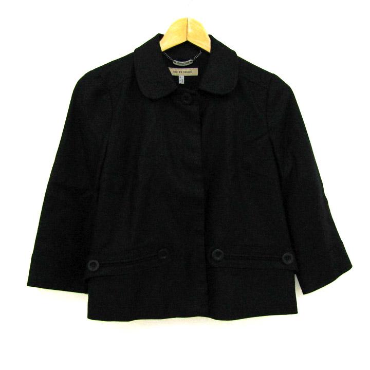 SEE BY CHLOÉ ブラックジャケット SEE BY CHLOE（シーバイクロエ） ジャケット リネン アウター