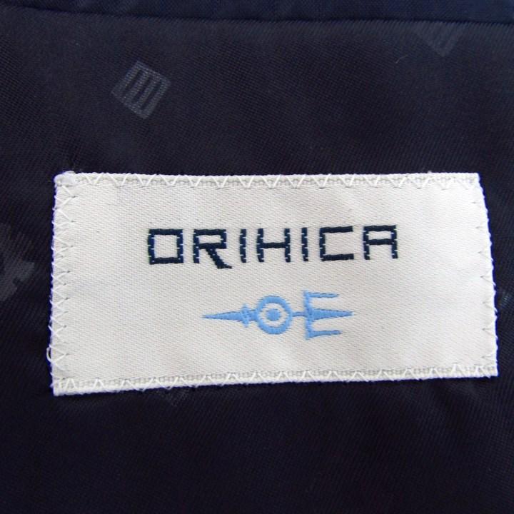 ORIHICA オリヒカ 3ピース セットアップ AB6 ブラック ストライプ オリヒカ スーツ セットアップ ウール100% ブランド 上下セット