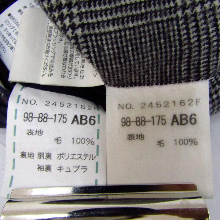 ORIHICA オリヒカ 3ピース セットアップ AB6 ブラック ストライプ オリヒカ スーツ セットアップ ウール100% ブランド 上下セット