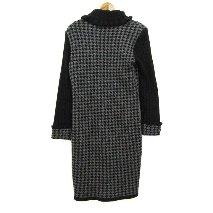 ギャラリービスコンティ ニットワンピース トップス 長袖 千鳥格子柄  