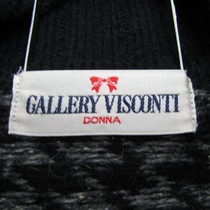 ギャラリービスコンティ ニットワンピース トップス 長袖 千鳥格子柄  