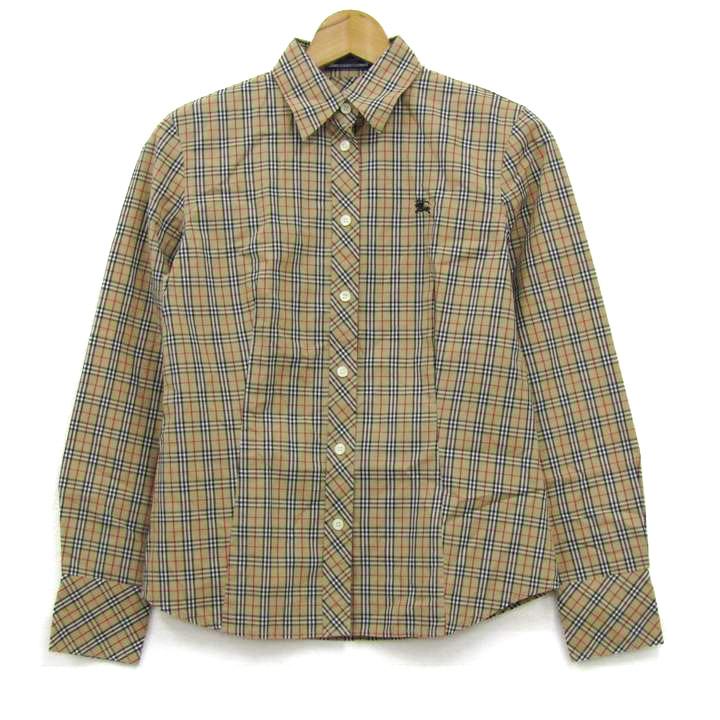 バーバリー BURBERRY ブルーレーベル 長袖シャツ　38 ノバチェック バーバリーロンドンブルーレーベル 長袖シャツ トップス ノバ
