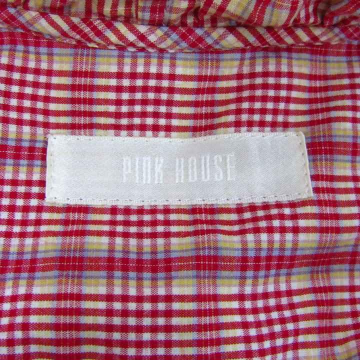 【希少】 PINK HOUSEフード付きチェックロングワンピース フリーサイズ ピンクハウス PINKHOUSE ロングワンピース チェック柄 フード付き