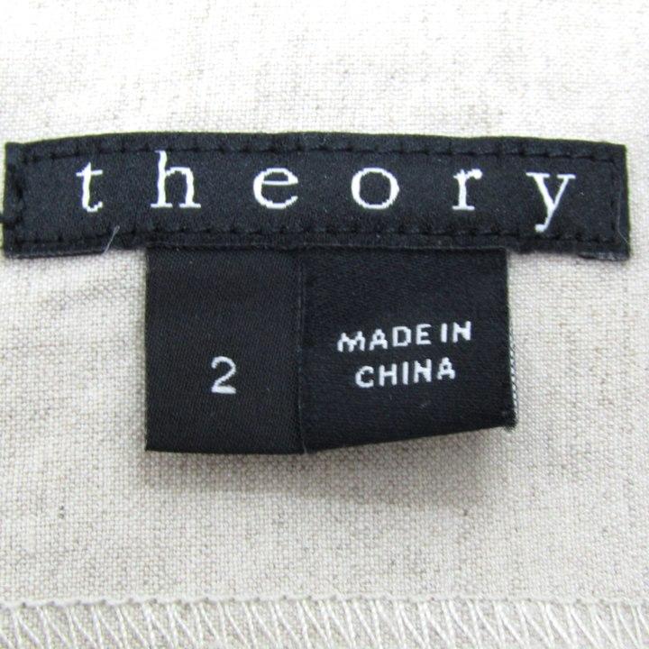 theory セオリー ワンピース ノースリーブ リネン混 ストレッチ  