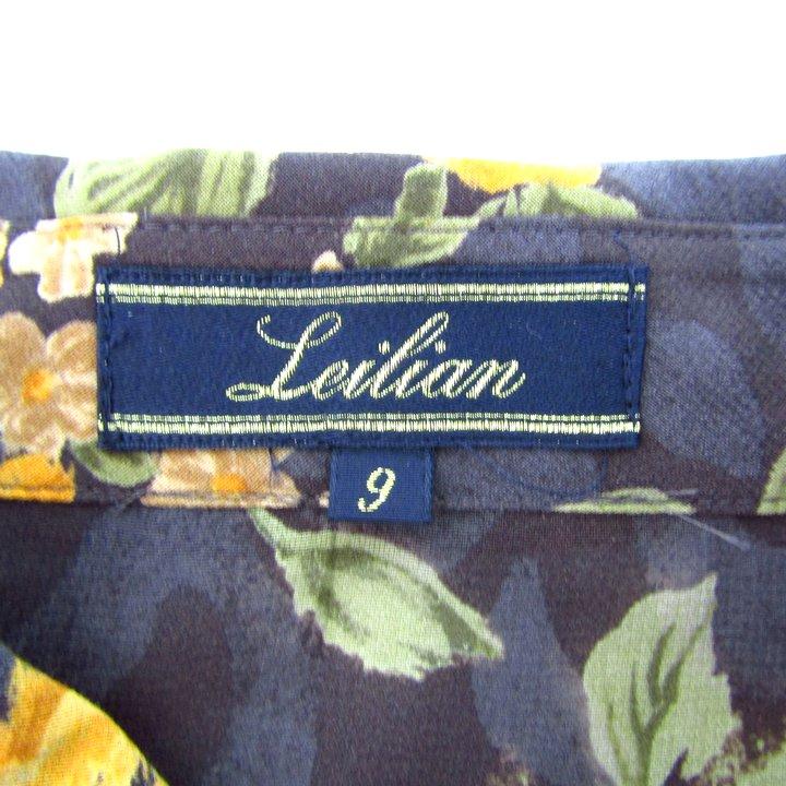 Leilian（レリアン） ロングワンピース トップス 花柄 日本製 ベルト