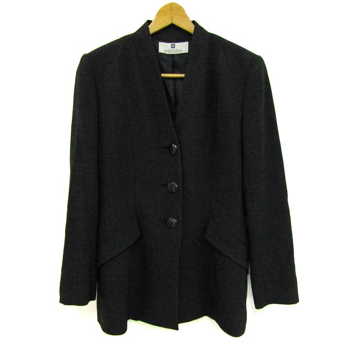 超希少✨GIVENCHY ヴィンテージ ベロア ジャケット ノーカラー 黒 GIVENCHY♡ ノーカラージャケット - メルカリ