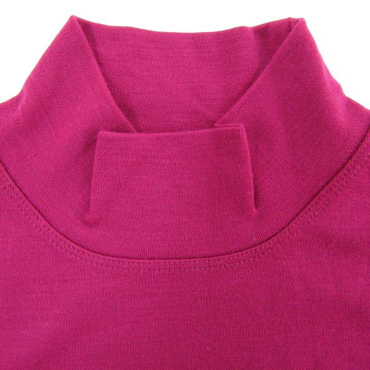 ISSEI MIYAKE クシャクシャ加工 ダークパープル ハイネック長袖 ISSEY MIYAKE（イッセイミヤケ） ニット 長袖 ハイネック ウール