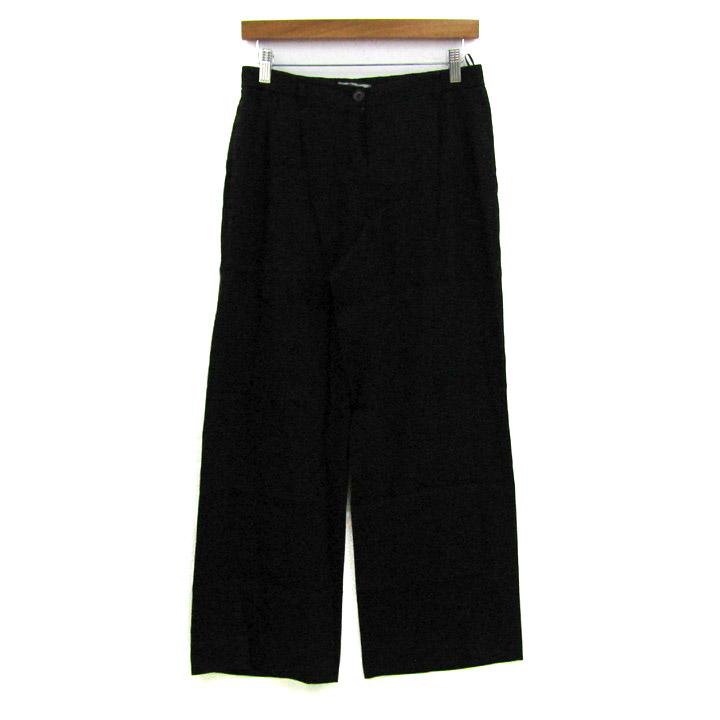 美品 セオリーリュクス パンツスーツ リネン混 ストレッチ 1B 黒 40 L セオリーリュクス ロングパンツ リネン混 ストレッチ ブランド