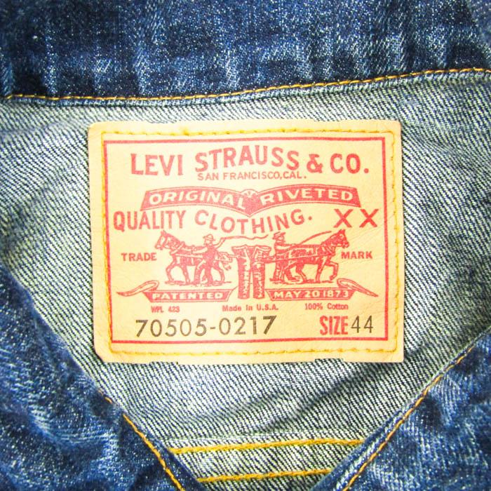 Levi Strauss & Co. デニムジャケット 70505-0217 USA製 70s Levi's 70505-0217 Denim Jacket 濃紺 42 Levis