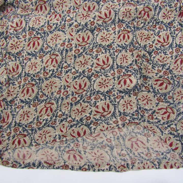 pas de calais - パドカレ カットソー シャツ 半袖 コットン100% ブランド トップス レディース 38サイズ ベージュ×レッド×ブルー pas de calais パドカレ カットソー シャツ 半袖 コットン100% ブランド トップス