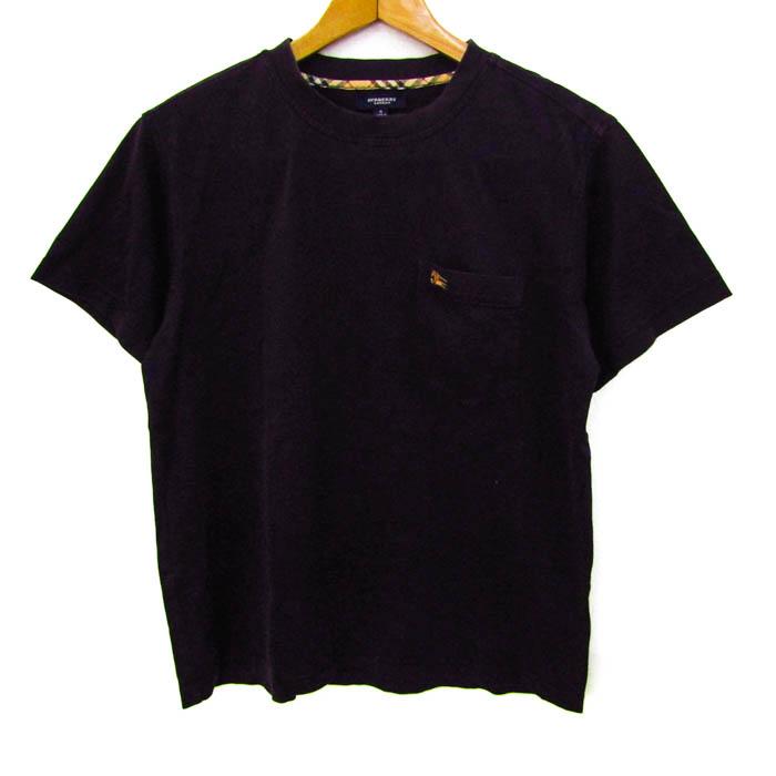 【美品】バーバリーロンドン　半袖　黒　ポロシャツ　メンズM（クリーニング済み） 美品】バーバリーロンドン 半袖 黒 ポロシャツ メンズM