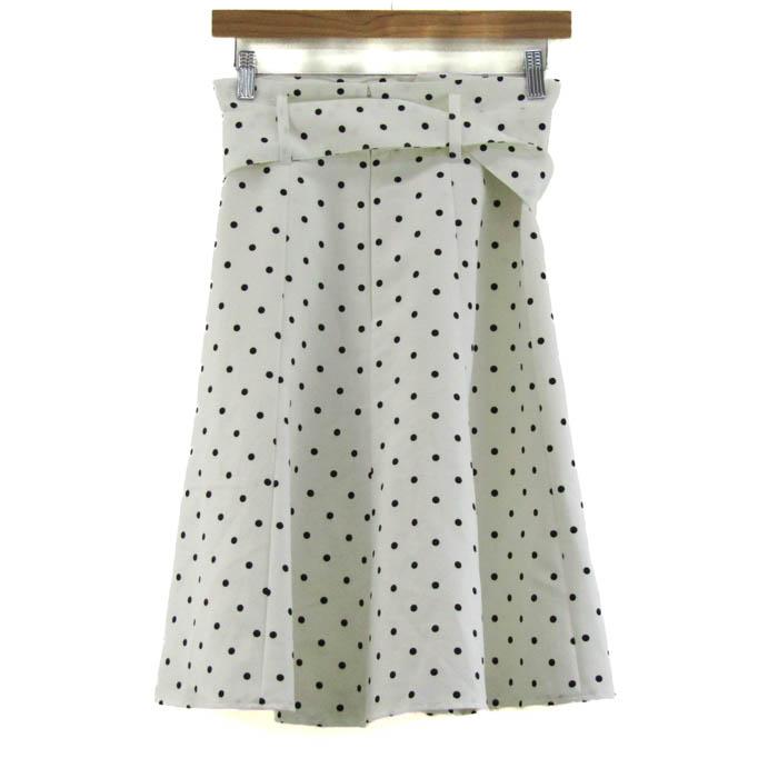 アプワイザーリッシェ スカート ボトムス ドット柄 ベルト付き レディース 1サイズ 白×黒 Apuweiser-riche |  | 01