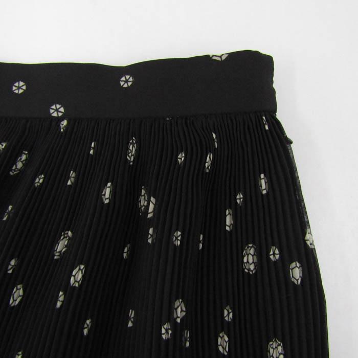 【新品同様】 フェティコ　ロングギャザーフレアスカート　コットン　リボン　黒 新品同様】 フェティコ ロングギャザーフレアスカート コットン