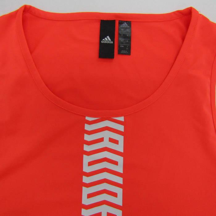アディダス　adidas　90s　タンクトップ　ノースリーブ　オレンジ　センター アディダス adidas 90s タンクトップ ノースリーブ オレンジ