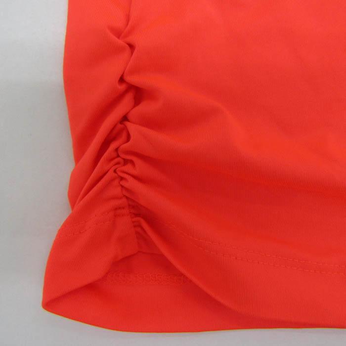 アディダス　adidas　90s　タンクトップ　ノースリーブ　オレンジ　センター 古着 90s USA製 adidas BIG トレフォイル ノースリーブ Tシャツ