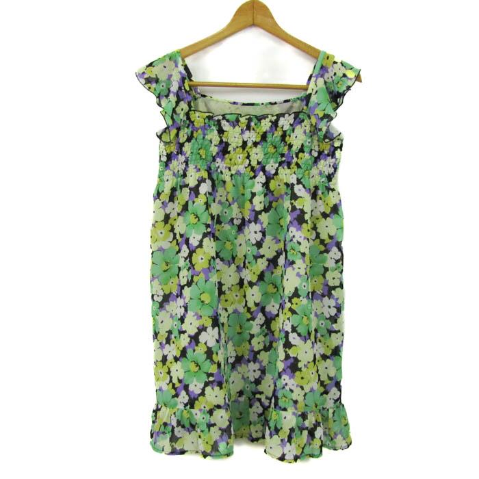 【美品】PINKY&DIANNE ピンキー＆ダイアン　花柄ノースリーブワンピース アンド バイ ピンキー&ダイアン ノースリーブワンピース 花柄 トップス