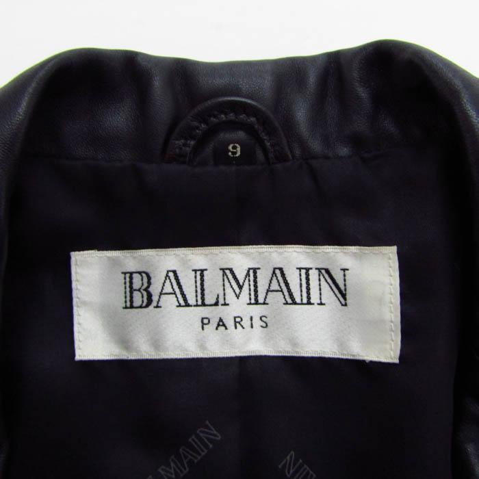 BALMAIN（バルマン） テーラードジャケット 本革 レザー アウター 黒