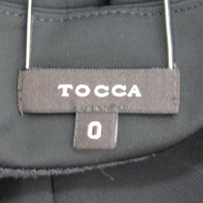 TOCCA - トッカ ノーカラージャケット フォーマル アウター レディース Oサイズ ブラック TOCCA トッカ ノーカラージャケット フォーマル アウター レディース Oサイズ