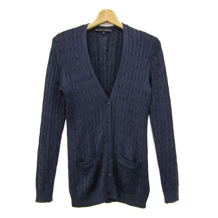 ラルフローレン カーディガン トップス 長袖 Vネック ケーブルニット  
