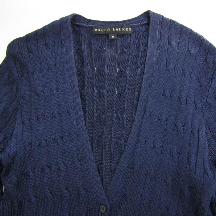 ラルフローレン カーディガン トップス 長袖 Vネック ケーブルニット  