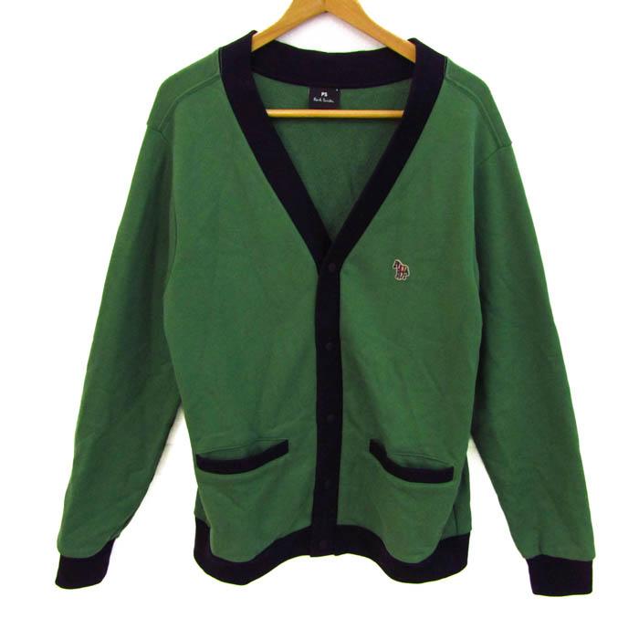 Paul Smith カーディガン Lサイズ 緑 Paul Smith ポールスミス カーディガン 長袖 コットン100