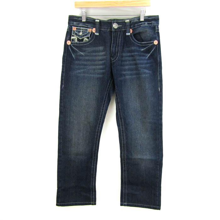 TRUE RELIGION 白ステッチ　デニム トゥルーレリジョン 極太ステッチジーンズ true religion デニム