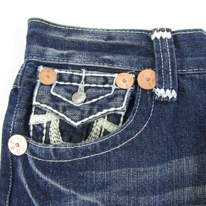 TRUE RELIGION（トゥルーレリジョン） 白ステッチ デニムパンツ