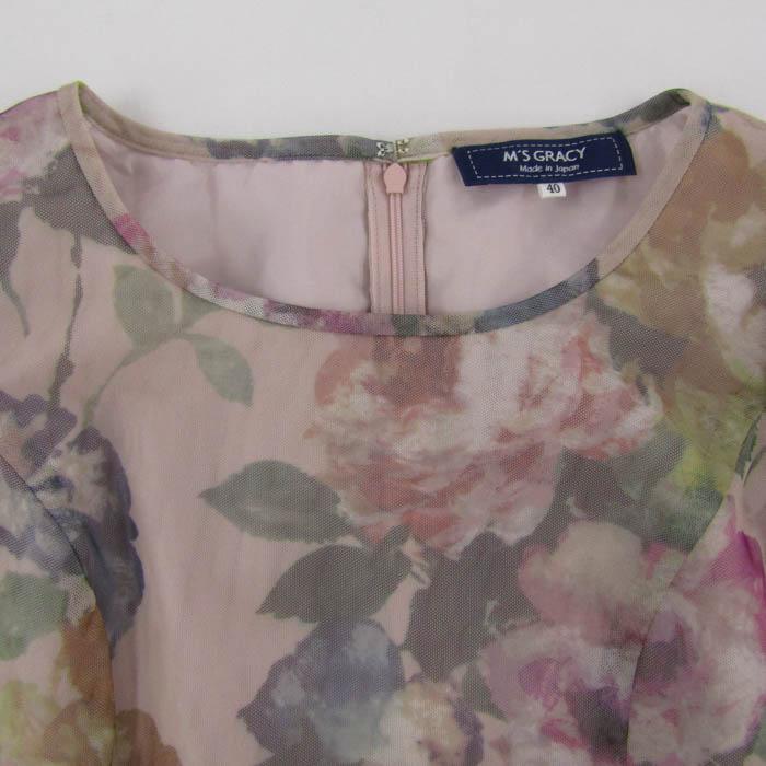 エムズグレイシー ワンピース 半袖 ブランド トップス 日本製  