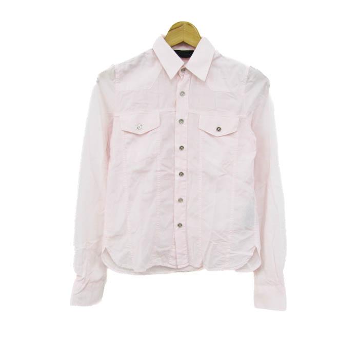 ディーゼルブラックゴールド 長袖シャツ トップス ワークシャツ コットン レディース 36サイズ ピンク DIESEL BLACK GOLD | 